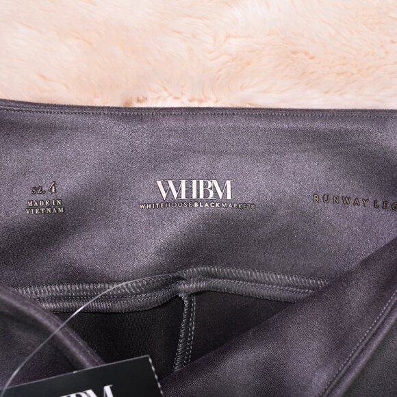 White House Black Market Faux Suede Runway Leggings Gray Size 4 Small - Picture 10 of 14